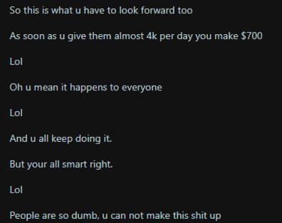 Reddit comment about spending $4K on ads to make $700 profit